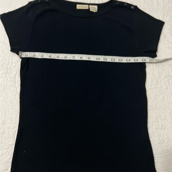 Black Cotton Short Sleeve Tee by St. John’s Bay SZ M - Picture 5 of 6